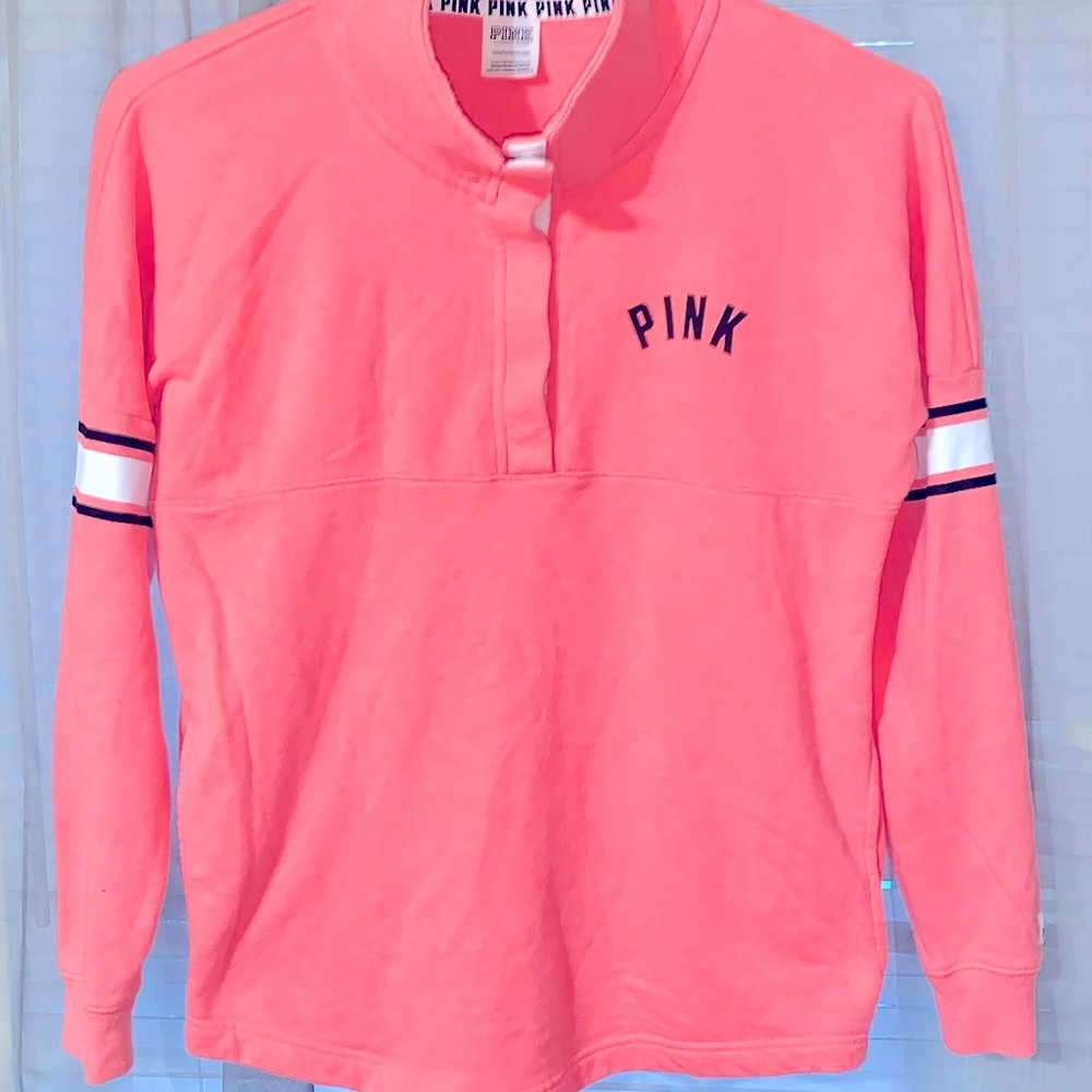 VS PINK Varsity Quarter Snap Button